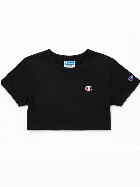 Champion Tops - Champion Cropped Tee Short Sleeve Black Size M